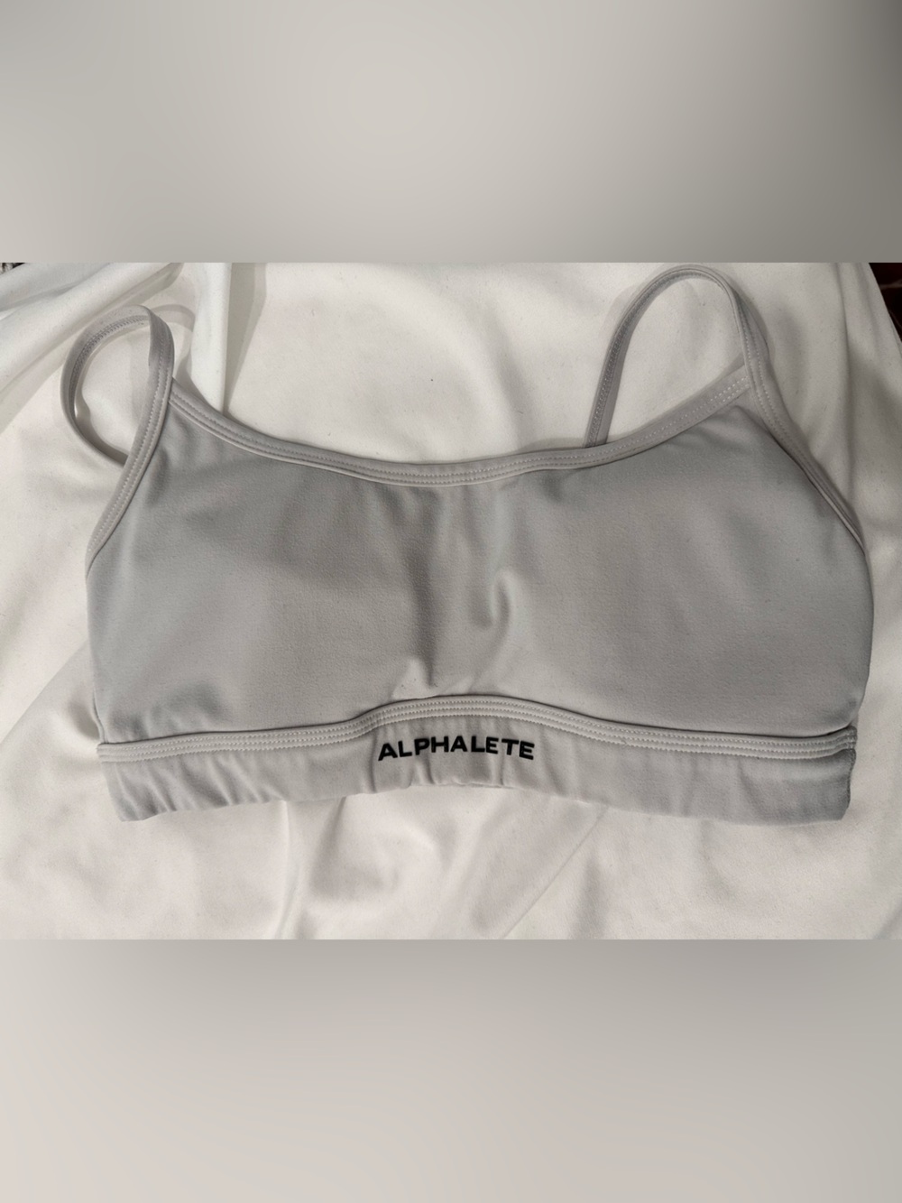 Alphalete White Minimalist Strappy Sports Bra size S